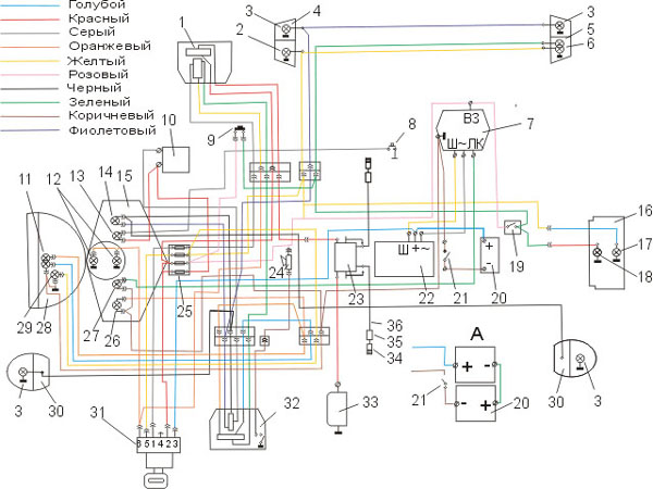 Схема электропроводки 2