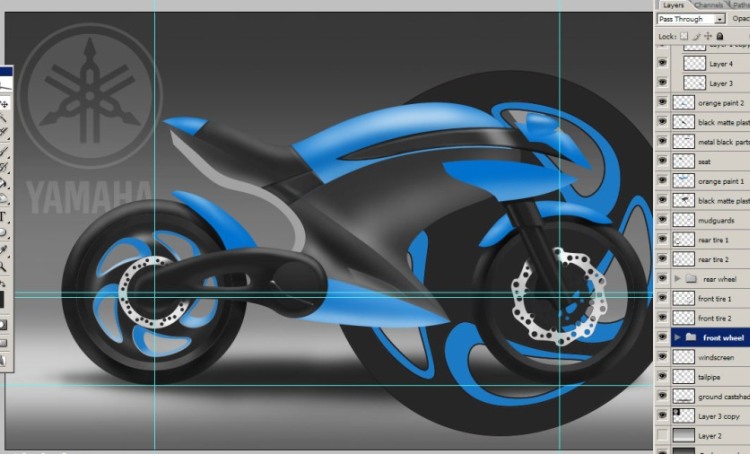 oppozit.ru : урок рисование мотоцикла в photoshop